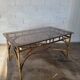 Table Dal Vera en bambou et rotin, design italien 1970