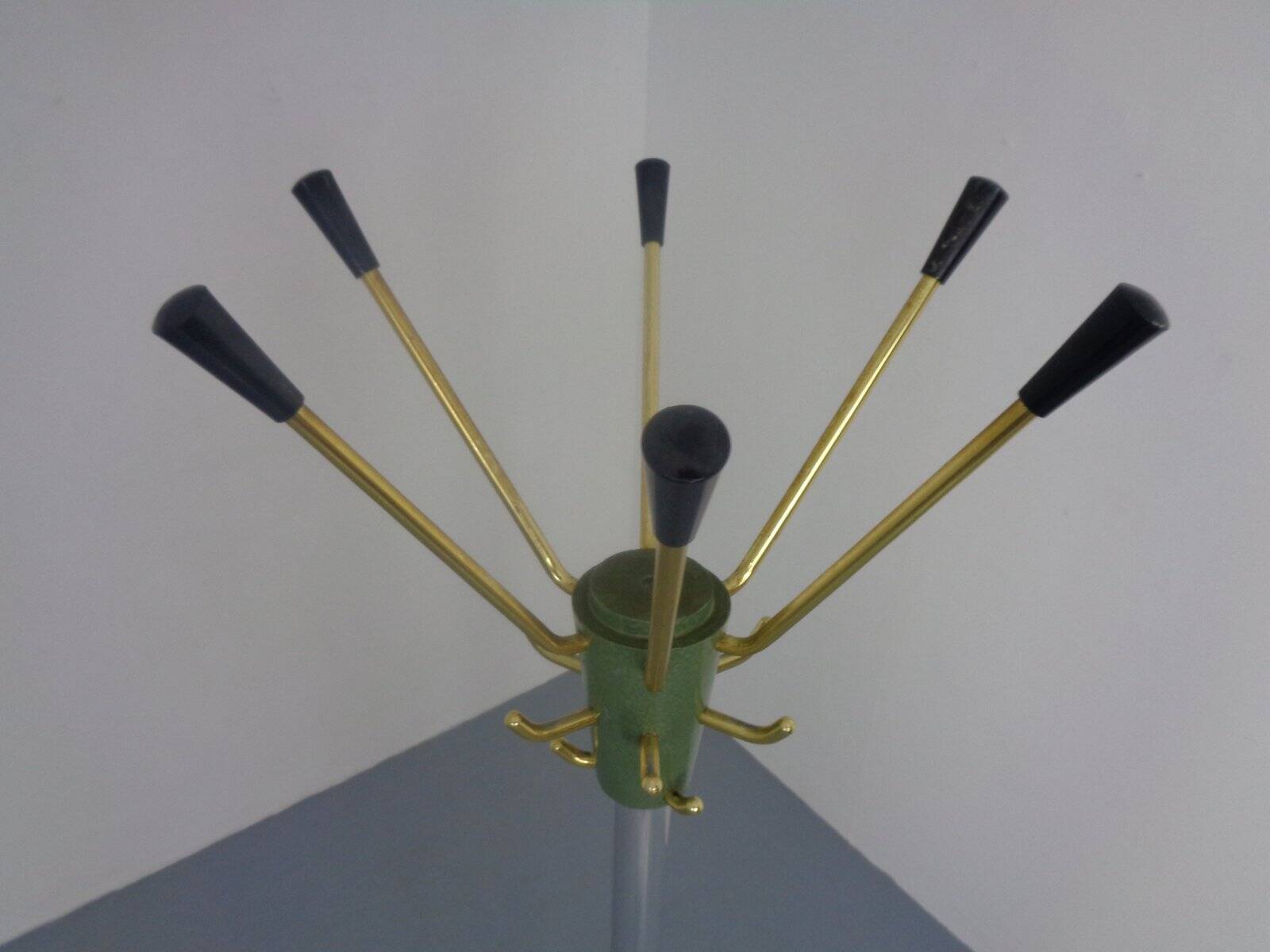 Brass & Steel Coat Rack, Germany, 1960s