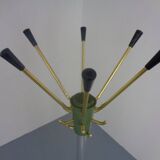 Brass & Steel Coat Rack, Germany, 1960s