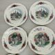 12 plates of the Obernai earthenware décor service signed Henri Loux