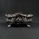 Antique black cast iron planter from the late 19th century Rocaille style