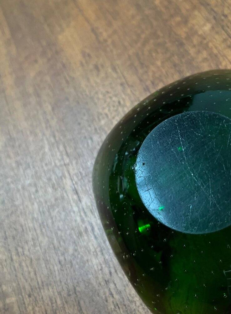 Vintage Italian Bullicante glass bowl from Murano.