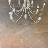 White metal chandelier