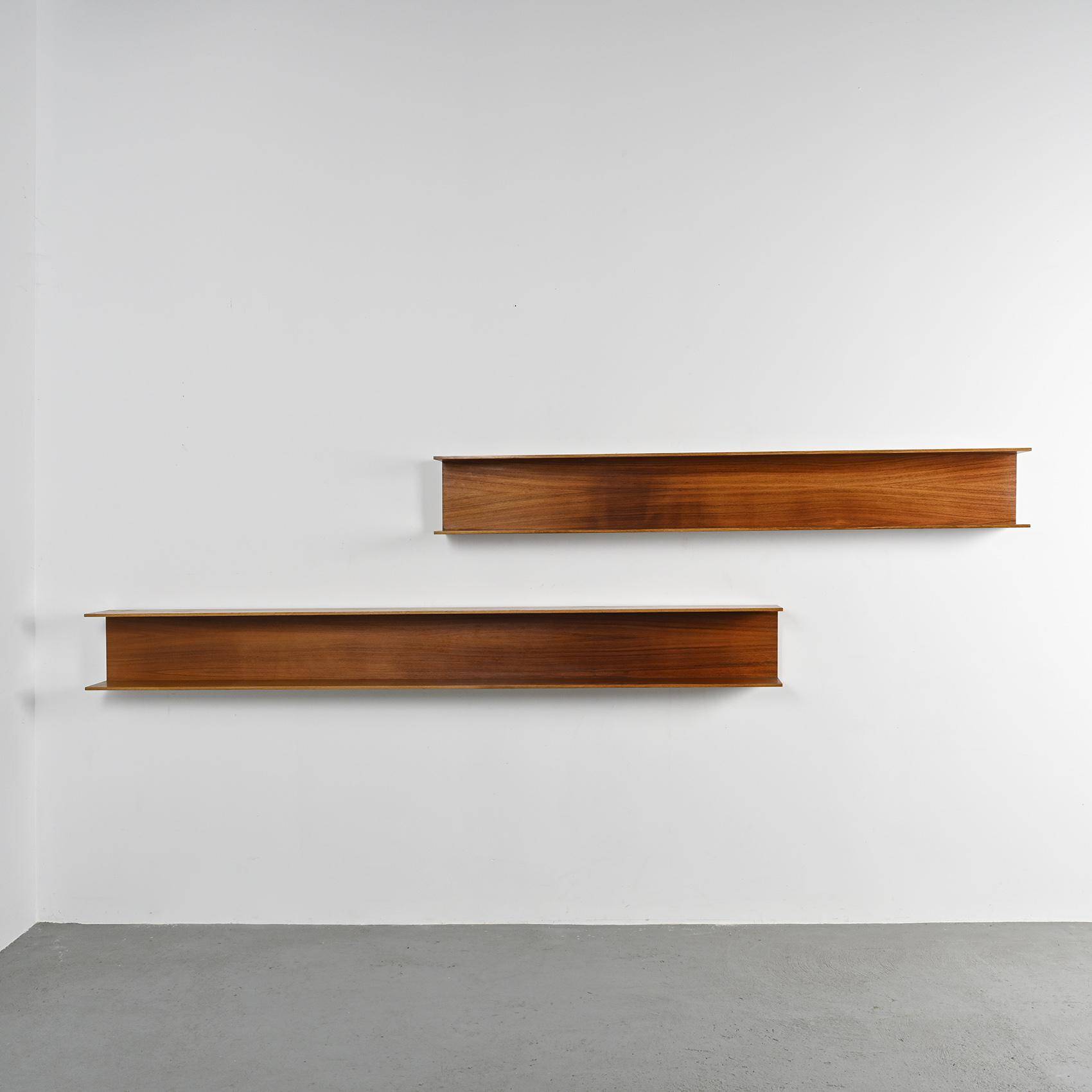 Rosewood wall bookcases by Walter Wirtz, 1960s