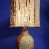 Large stoneware and wool lamp