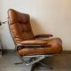 Vintage reclining lounge chair and footrest