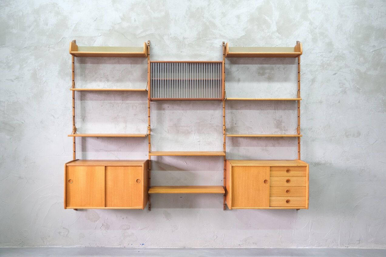 Mid-Century Modular Teak Wall Unit by John Texmon for Blindheim Mobelfabrik, Norway,  1960s