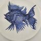 Fish plate by Alain Piclet unique piece Quimper
