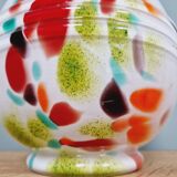 Large vintage vase in colored opaline glass, 1960s-70s