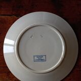 6 flat plates Sarreguemines Utzschneider & Cie model Royat