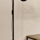 Lampadaire noir est doré vintage 1980