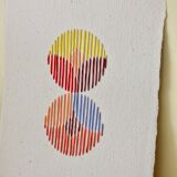 hand-embroidered card on recycled paper