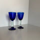 Vintage MCM Covalt Murano Italy Design Wine Glasses - Set of 2 Moderni