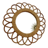 Rattan “flower” mirror from the 70s
