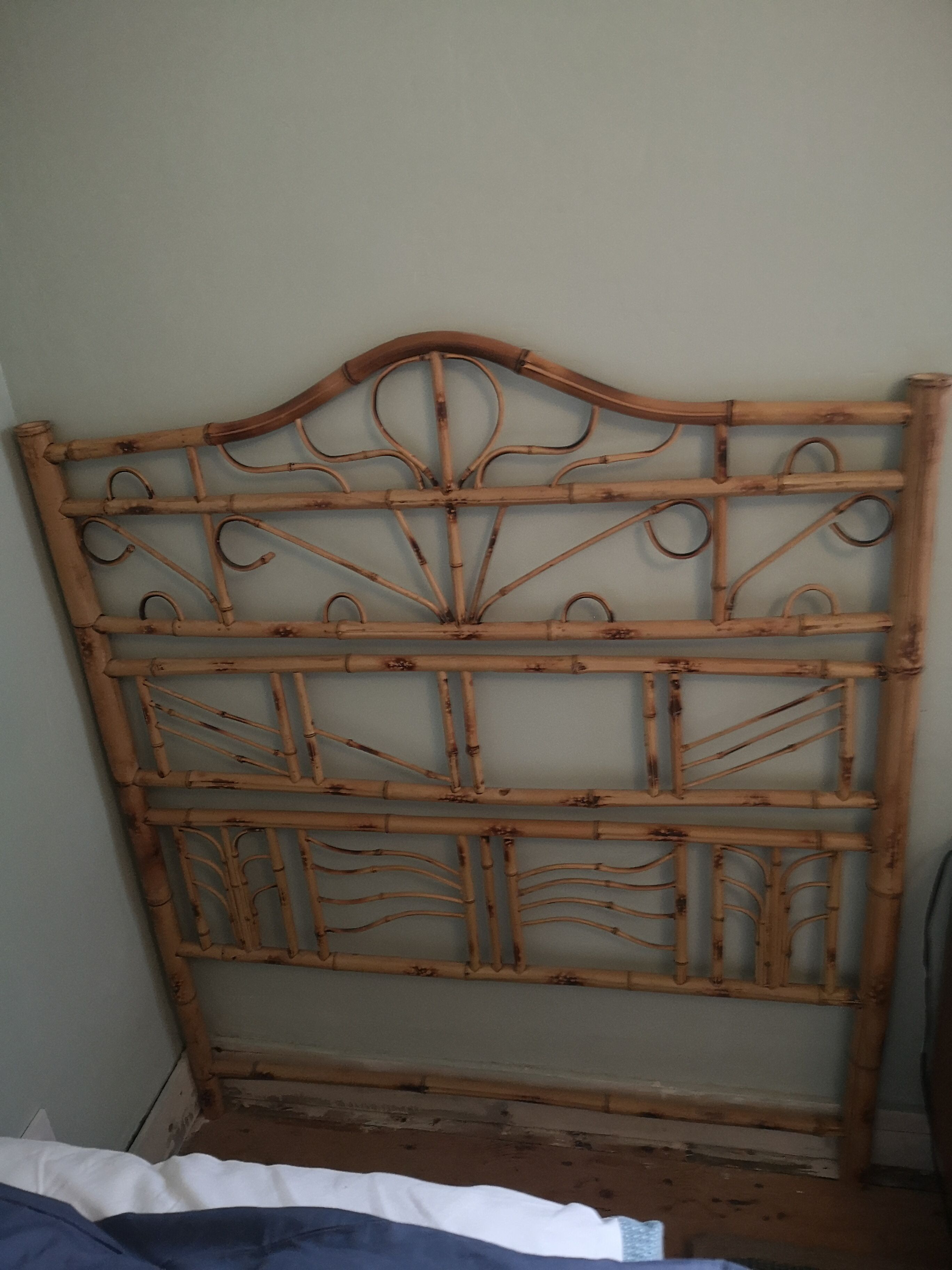 Rattan bamboo headboard
