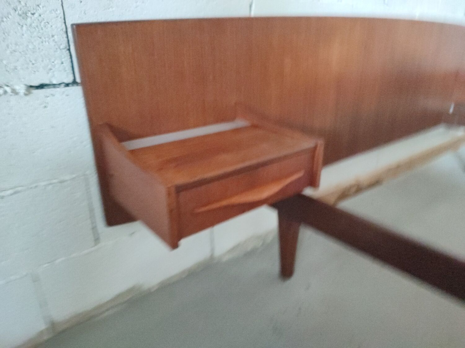 Scandinavian bed in vintage teak