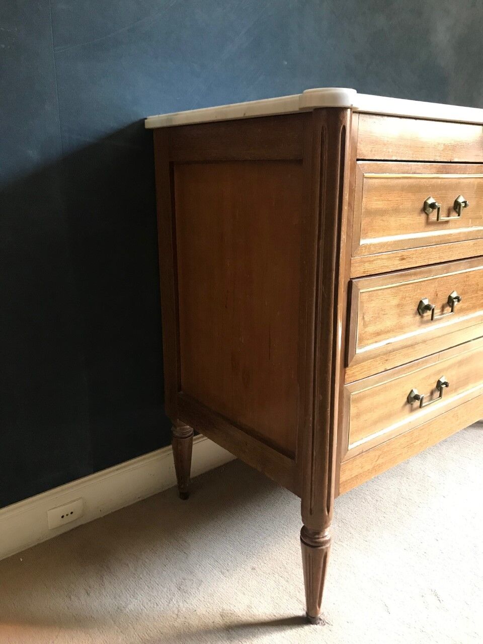 Louis xvi style mahogany chest of drawers