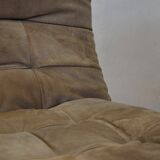 Pair of wild leather lounge chairs