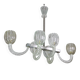 Amazing 6 Light BarovierArt Deco Chandelier, "Bullicante" Glass Murano, 194