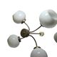 Postmodern brass and glass chandelier, Poland, 1970s