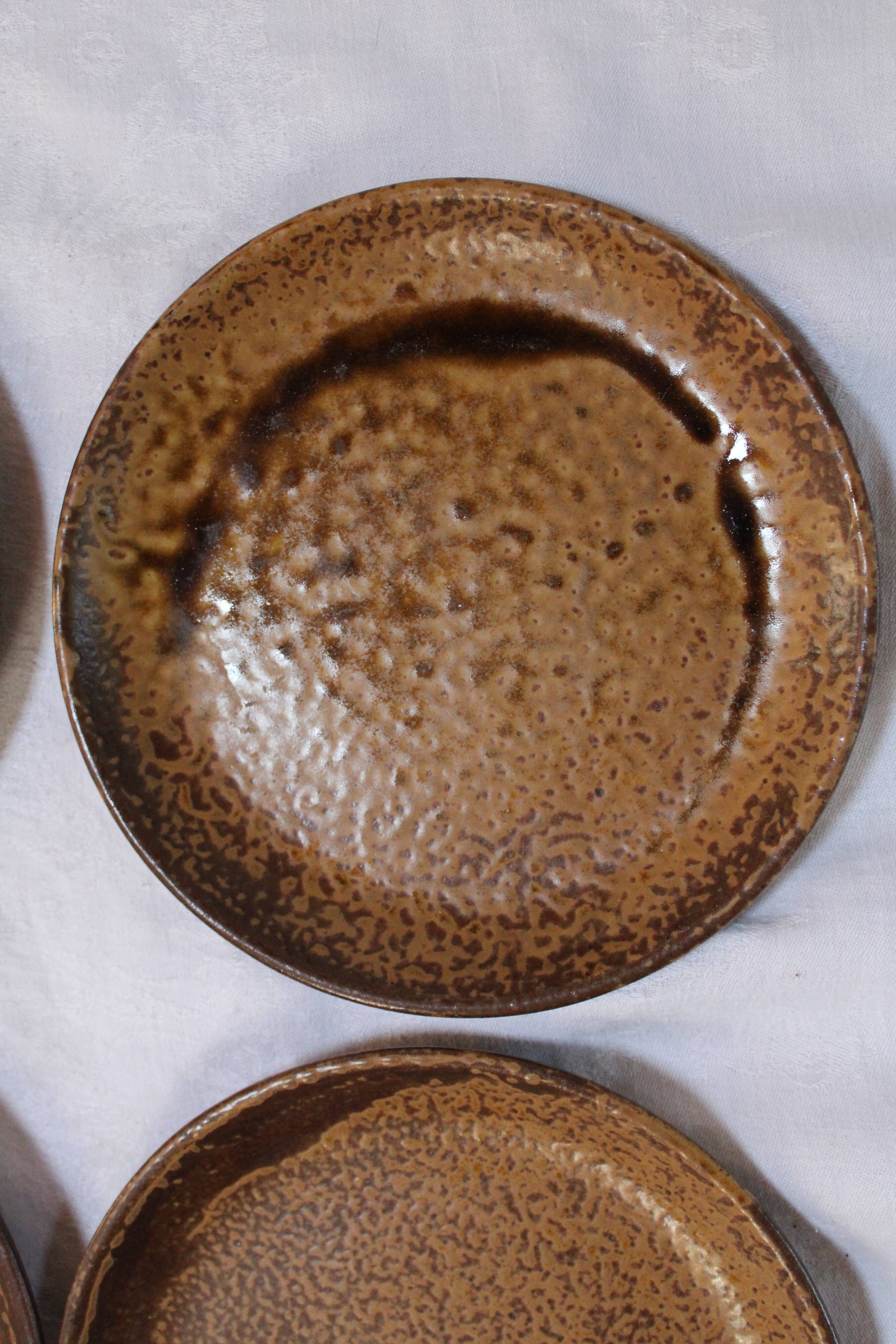 Set of 9 sandstone plates
