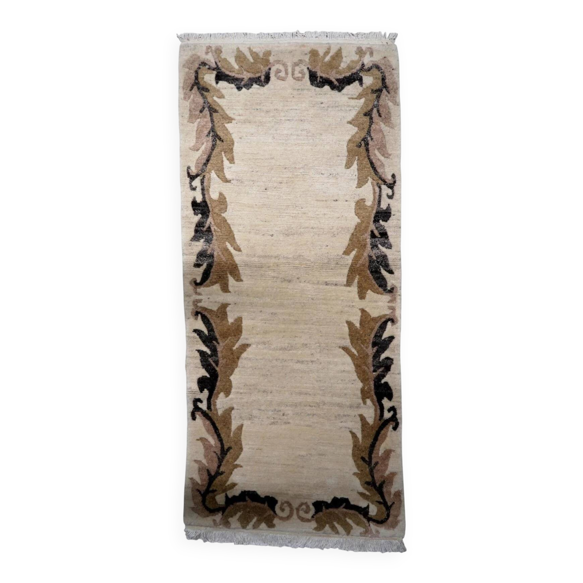 Vintage Tibetan Art Deco Khaden rug 92cm x 206cm 1960s