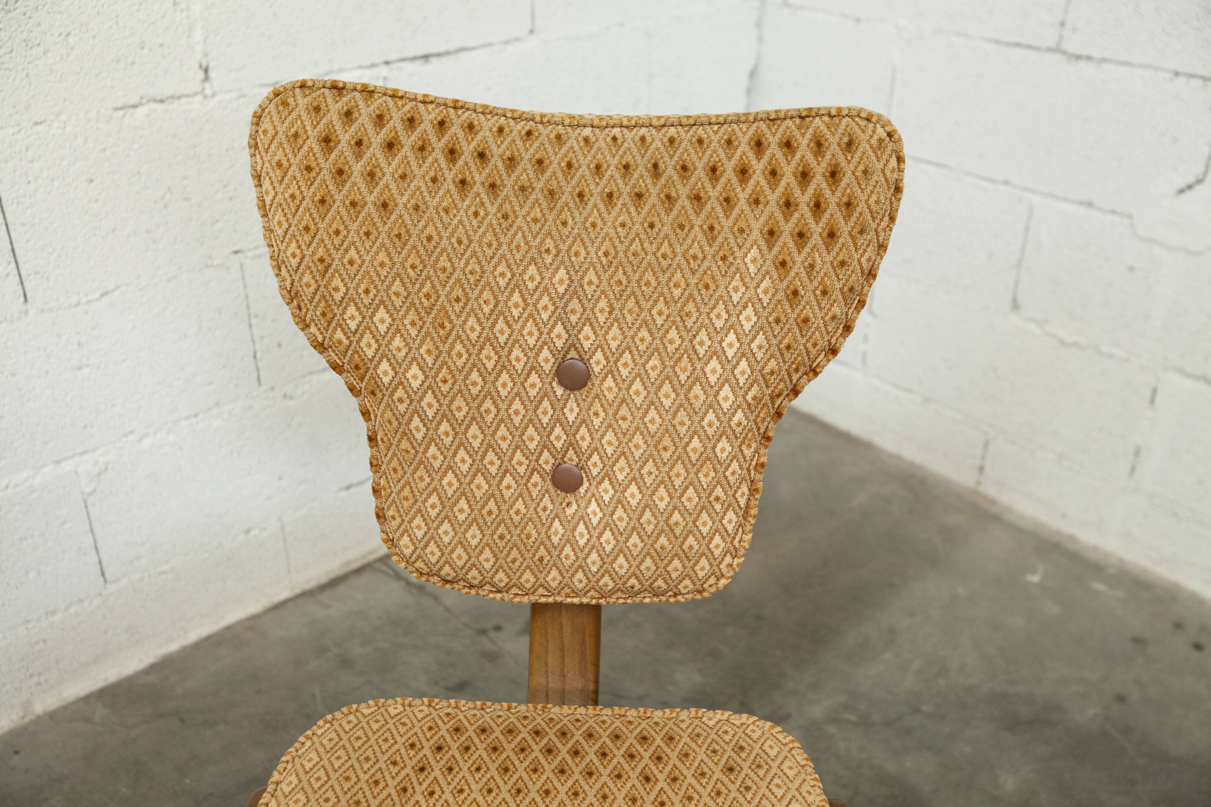 4 chairs and 2 Lounge armchairs by Roger Landault, ABC edition, 1950.