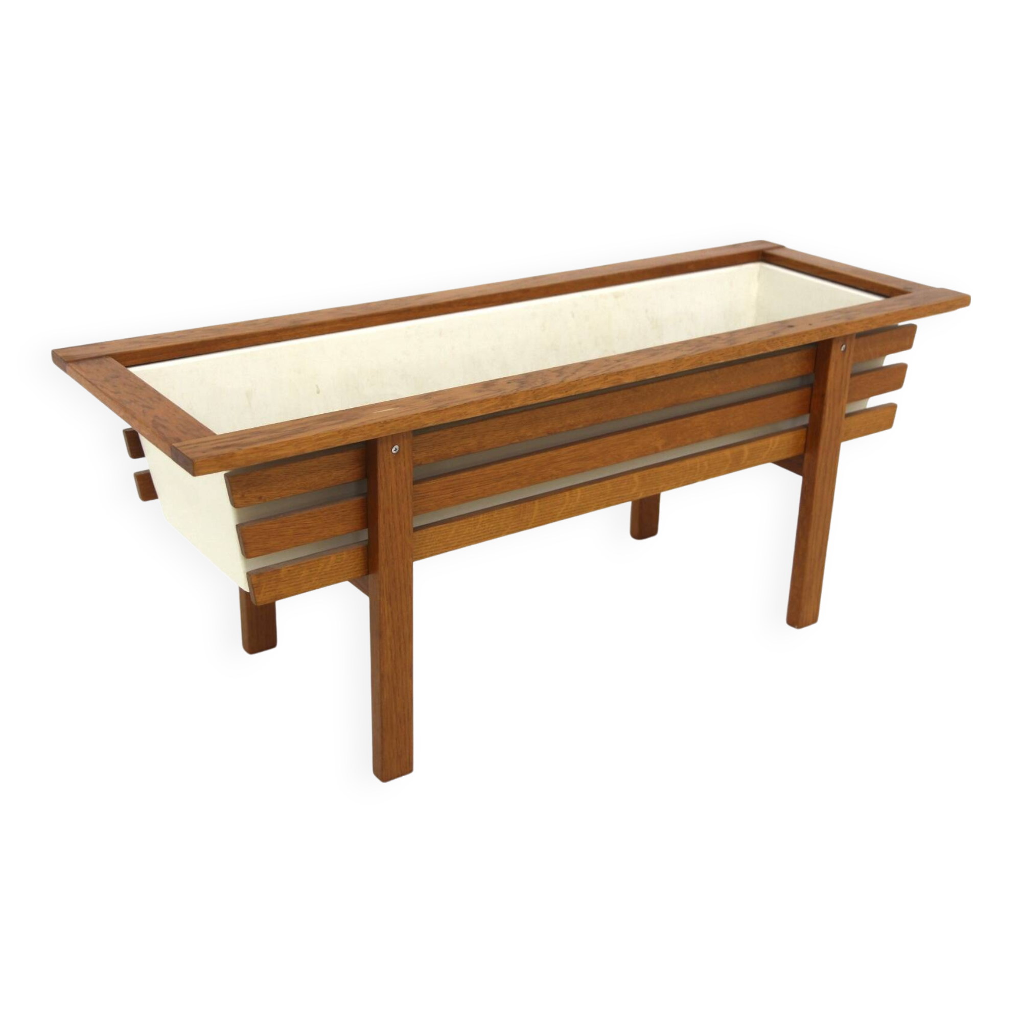 Scandinavian indoor planter in oak, Sweden, 1960