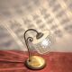 Lampe vintage en laiton et cristal taillé