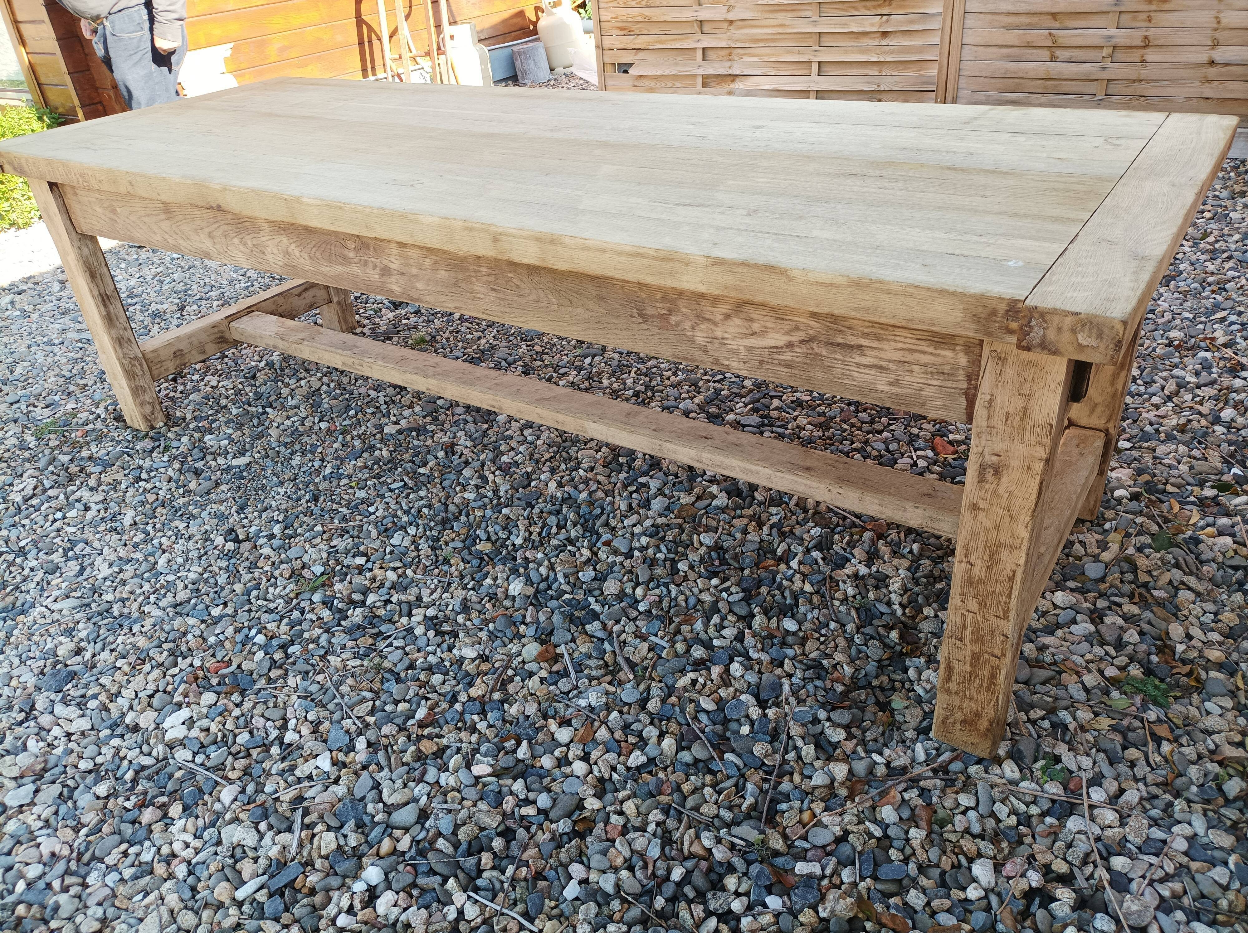 Solid oak farmhouse table