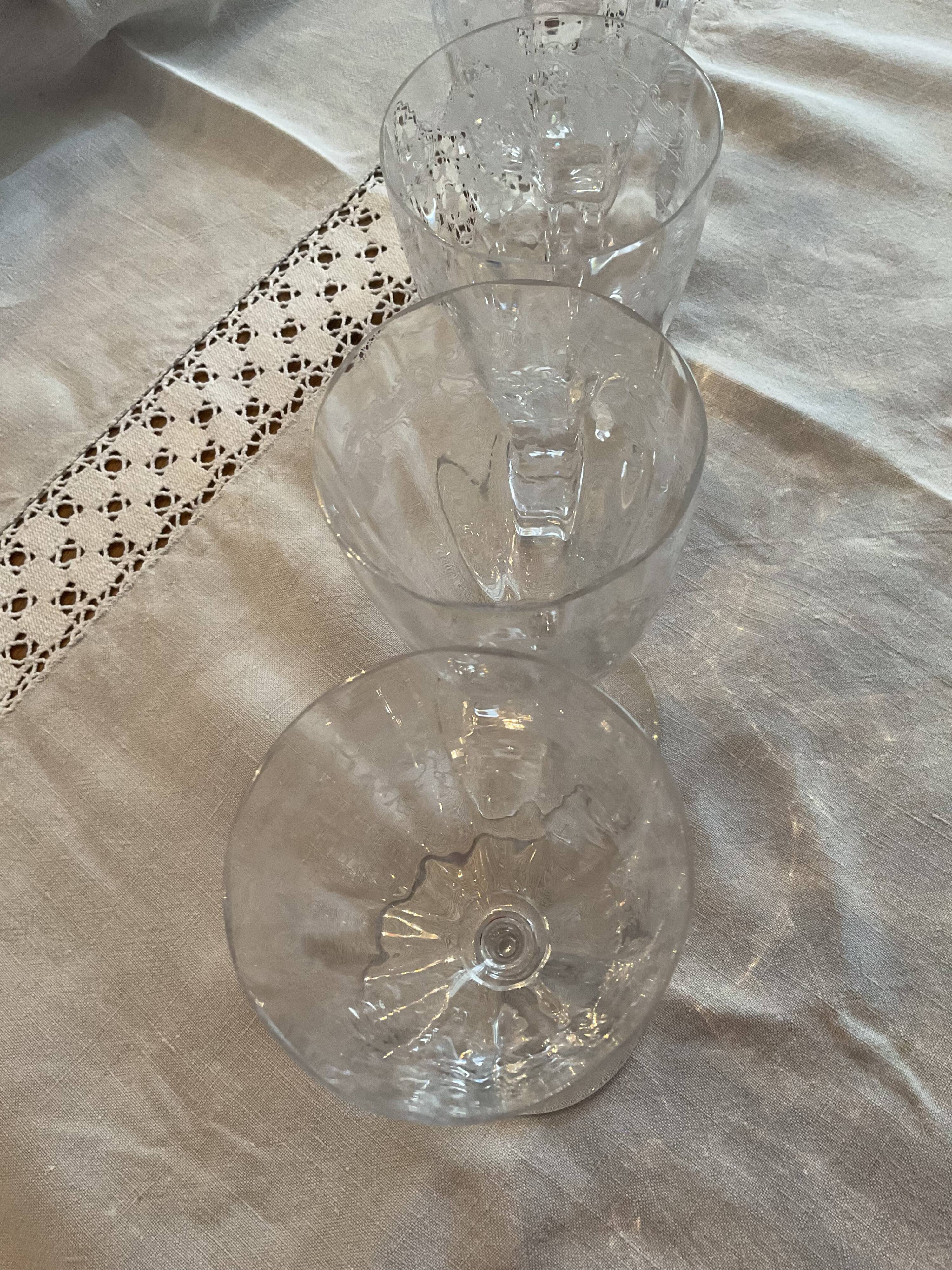 5 water glasses, Crystal Saint Louis, model Massenet with Venetian dimensions