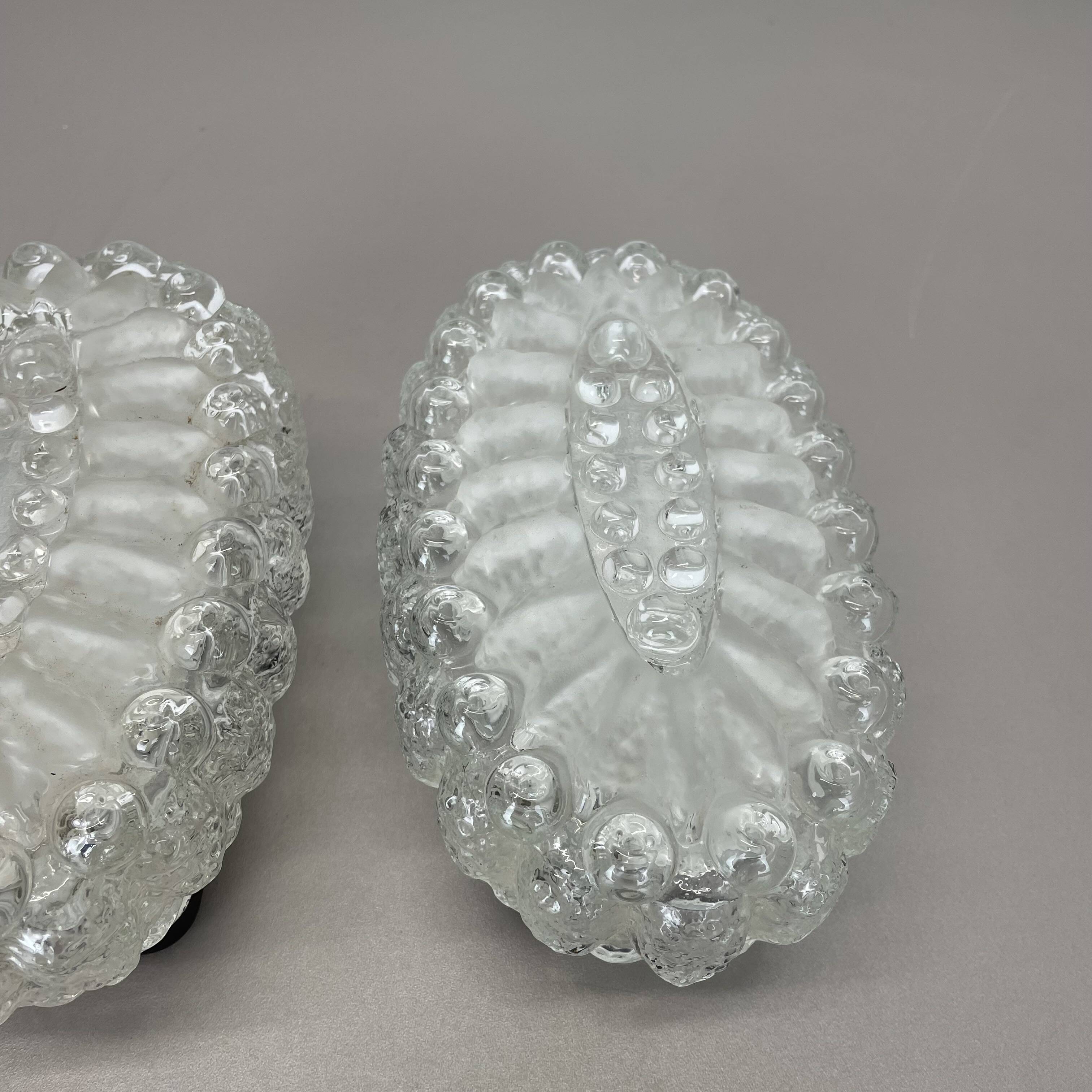 Set of Two 'BUBBLE' Glass Wall Lights in the Tynell Style, Germany, 1970s