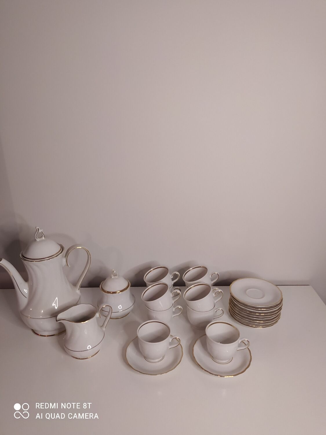 Tea or coffee set made of Bavarian porcelain