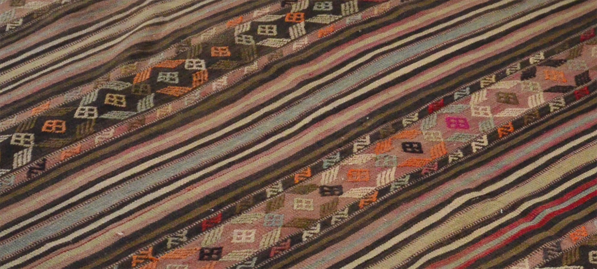 Anatolian handmade kilim rug 251 cm x 152 cm