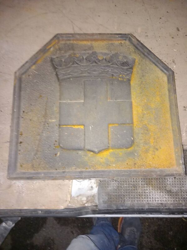 Plaque de cheminée en fonte