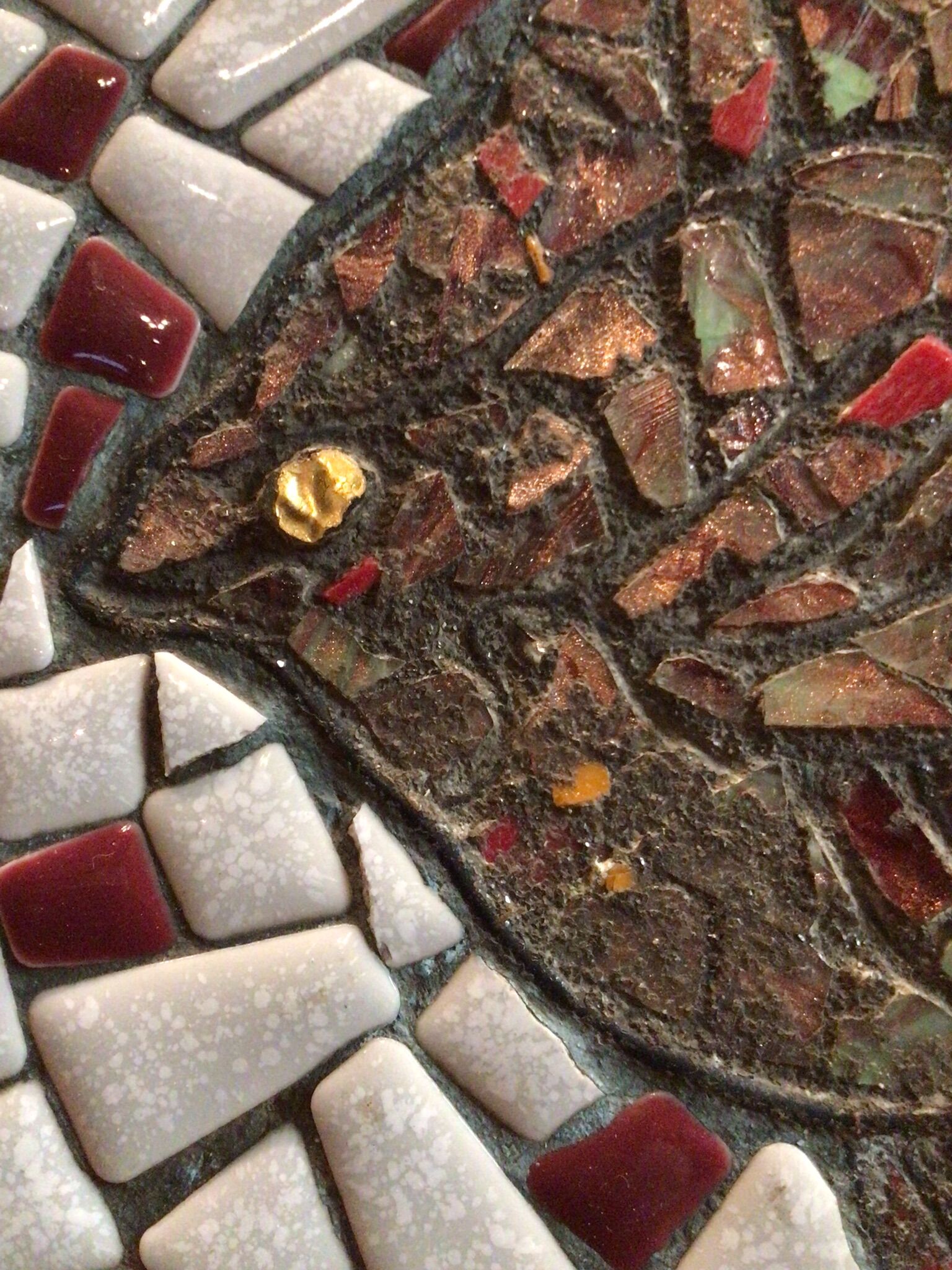 Table ronde en mosaïque