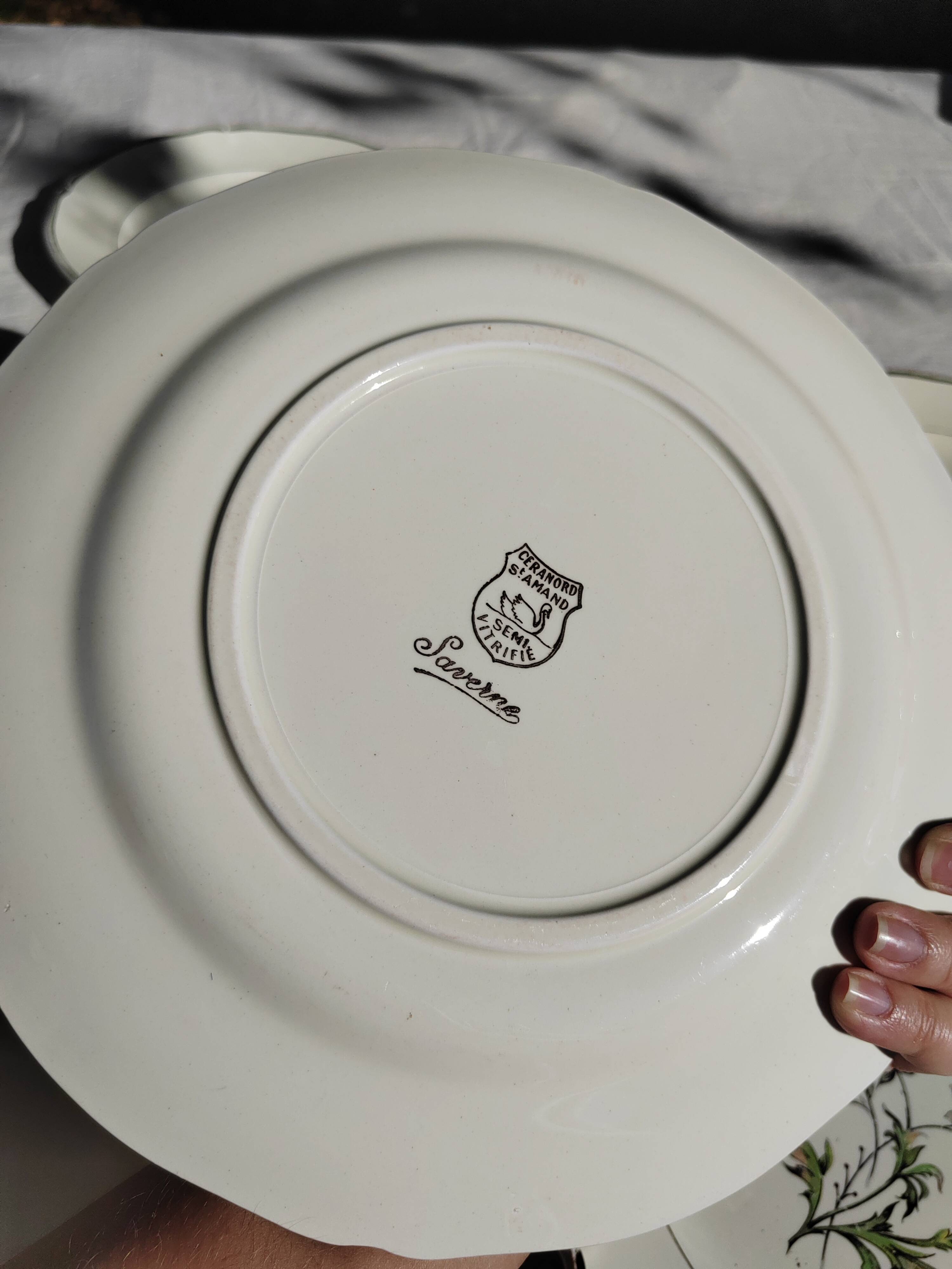 6 flat plates “Saverne” Saint Amand