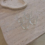Irregular nesting coffee tables - ATHENA - 70/50 - porous natural travertine