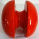 Vintage red ceramic diabolo lamp