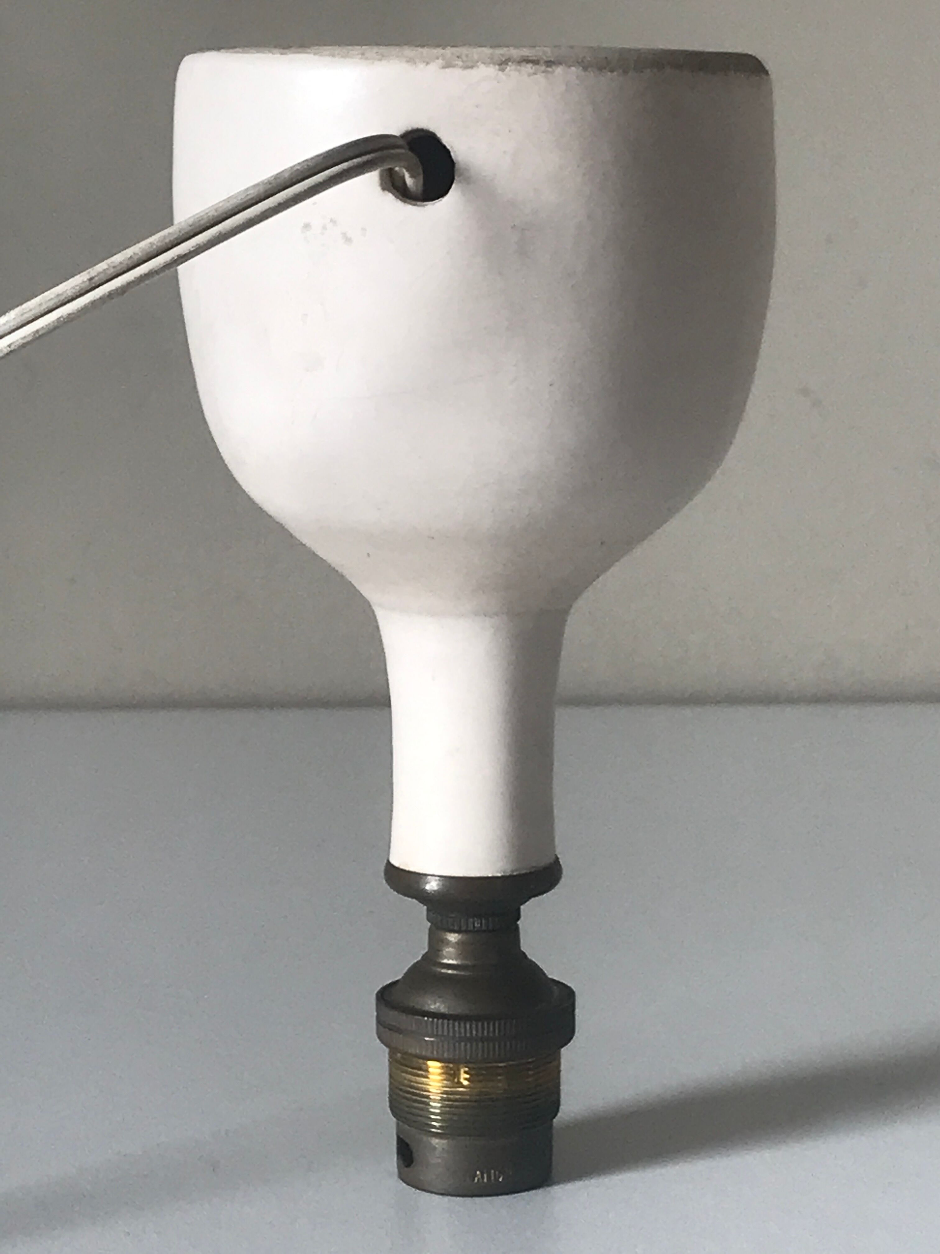 Ceramic lamp foot signed vintage 50 years