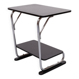 Table à plateau tubulaire chromée Bauhaus, années 1930, Allemagne