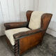 Leather club chair