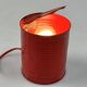 Vintage Red Tin Can Lamp, Ad Van Berlo, Vrieland Design, 1980s