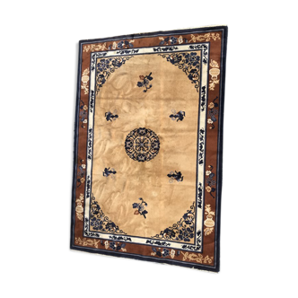 Tapis ancien point noué style chinois 204x310cm