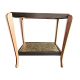 Art Deco oak coffee table redesigned with 2 levels