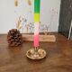 Round brass candlestick