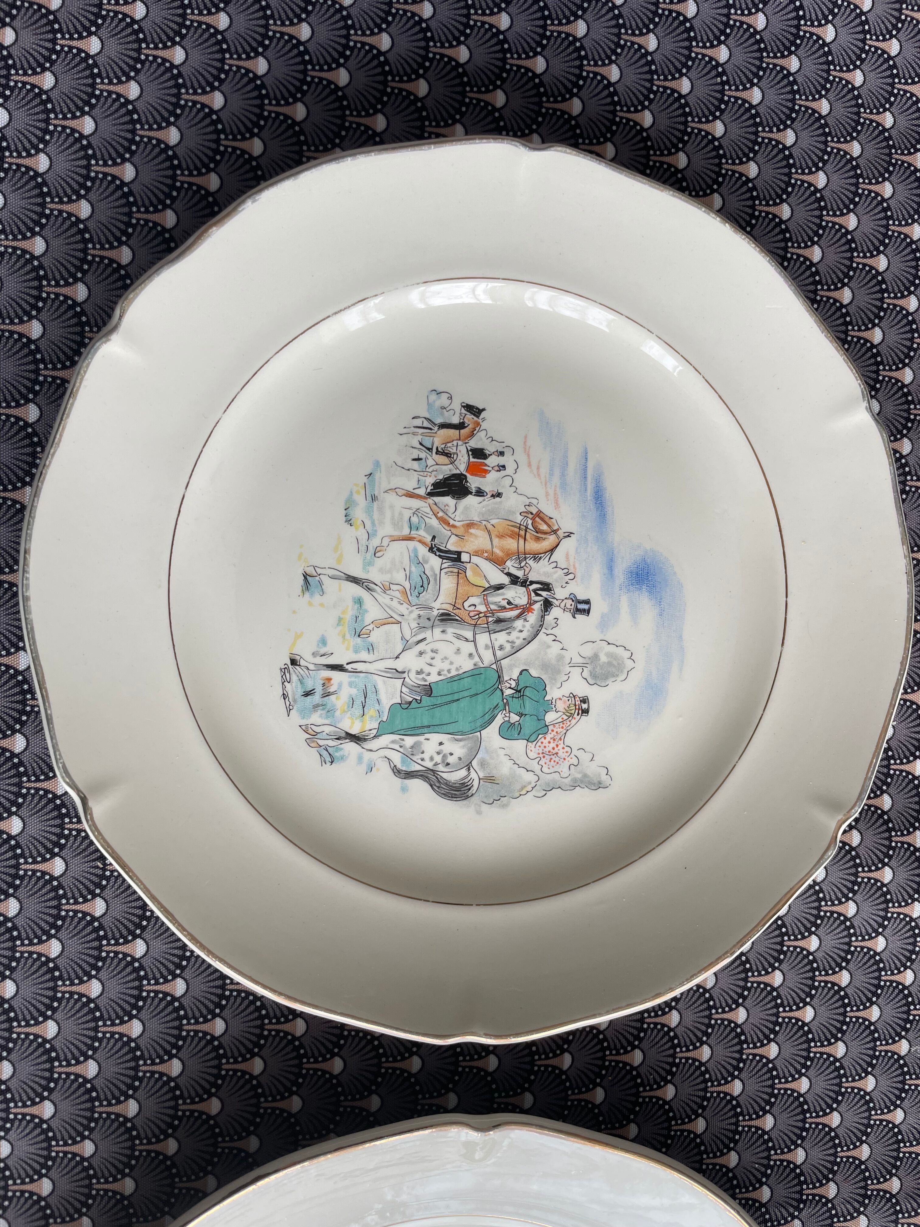 Assiettes à dessert Belle Époque