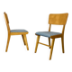 Chaises de salle à manger en hêtre modernistes du milieu du siècle, années 1950, lot de 2