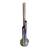 Vase orgue 3 soliflores en métal chromé, années 70