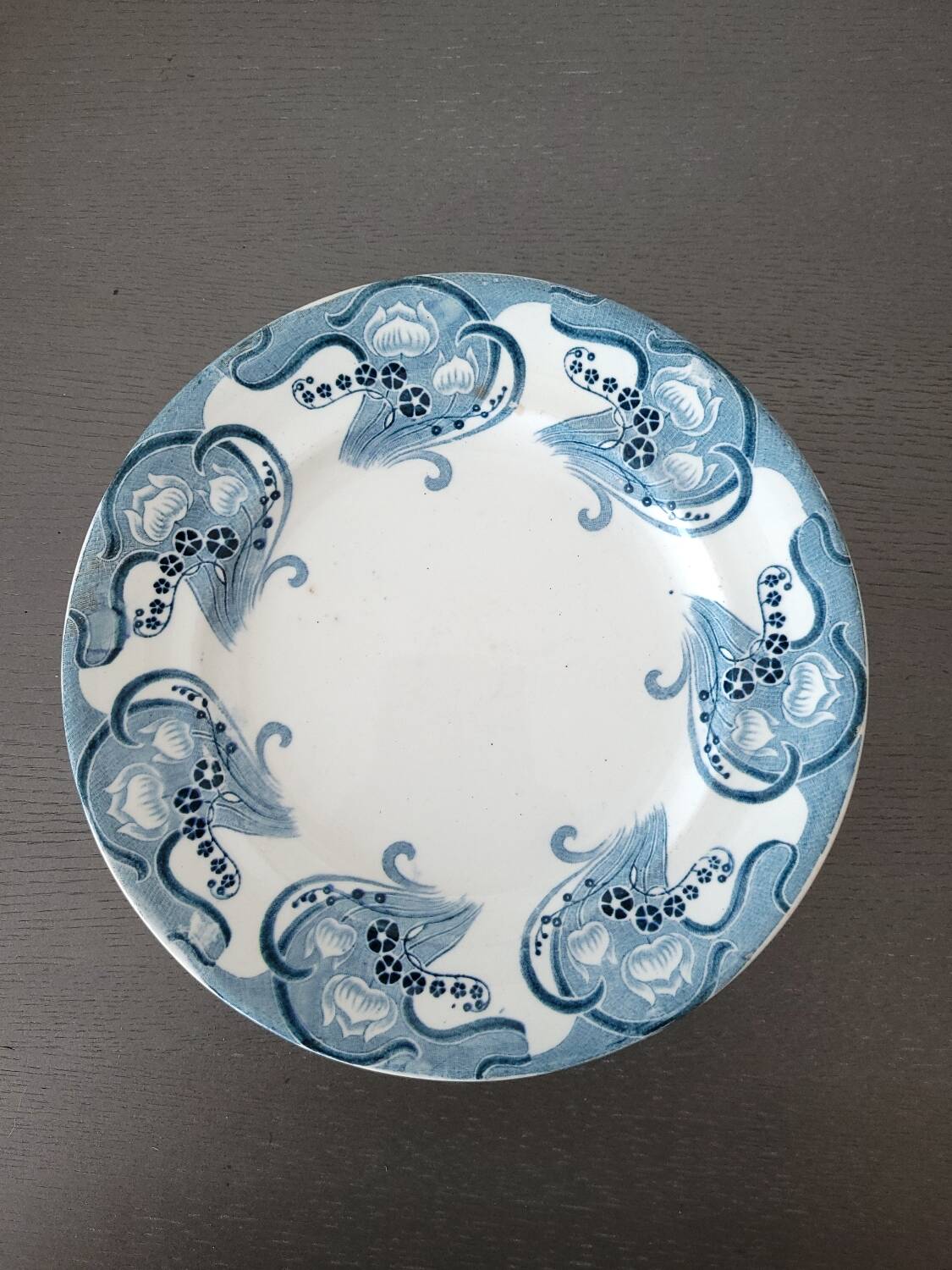 Longwy blue footed plate